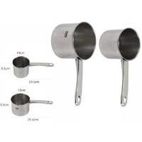 Trade Shop - paar set 2 milchtöpfe metall milchkessel topf 59237 - von TRADE SHOP TRAESIO