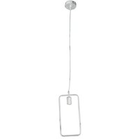 Trade Shop Traesio - Trade Shop - rechteckige aufhängung deckenleuchter moderne lampe E27 B35-Q befestigung - Weiß von TRADE SHOP TRAESIO