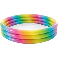 Trade Shop - rainbow pool 3 ringe aufblasbar mehrfarbige geometrie 147X33CM 288LT 58439 - von TRADE SHOP TRAESIO