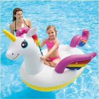 Trade Shop Traesio - Trade Shop - riesige aufblasbare einhorn reitbare meer pool matratze 201 x 140 x 97 cm - von TRADE SHOP TRAESIO