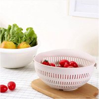 Trade Shop Traesio - Trade Shop - rosa korb zum waschen von gemüse und obst abmessungen 30X13 cm küchenzubehör - von TRADE SHOP TRAESIO