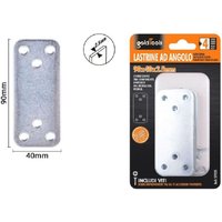 Trade Shop Traesio - Trade Shop - set mit 4 platten plattenverbindungsplatte 90X40X2,5MM mit mobilen schrauben 57135 - von TRADE SHOP TRAESIO