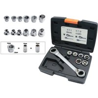 Trade Shop - satz 7 sechskant-ratschenschlüssel 14-19MM 5 dübel 6-19MM - von TRADE SHOP TRAESIO
