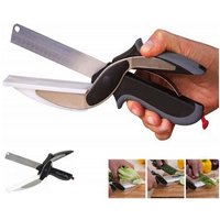 Trade Shop Traesio - Trade Shop - schere messer und schneidebrett cleverer cutter 2-IN-1 schneidet gemüse fleisch - von TRADE SHOP TRAESIO