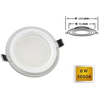 Trade Shop Traesio - Trade Shop - schlankes led-einbaupanel mit runder glaskante, 6W licht 6500K 4000K 3000K P-75ET - Trade Shop Traesio - Trade Shop - schlankes led-einbaupanel mit runder glaskante, 6W licht 6500K 4000K 3000K P-75ET - von TRADE SHOP TRAESIO