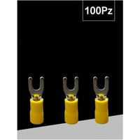 Trade Shop Traesio - Trade Shop - set 100 pz kapitel für krimpare für cavi 0.5-1.5 mm isolate SV1.25-4 - Gelb von TRADE SHOP TRAESIO