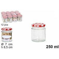 Trade Shop Traesio - Trade Shop - set 12 stück glasgefässe mit deckel gläser 250ML - Trade Shop Traesio - Trade Shop - set 12 stück glasgefässe mit deckel gläser 250ML - von TRADE SHOP TRAESIO