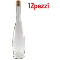 Trade Shop Traesio - Trade Shop - set 12 bottiglie bottigline vetro trasparente goccia mit tappo 500CC - von TRADE SHOP TRAESIO