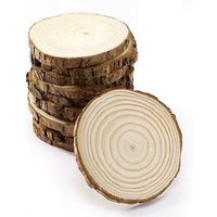 Trade Shop Traesio - Trade Shop - set 12 untersetzer + 2 untersetzer holzscheiben baum küchentisch design - von TRADE SHOP TRAESIO