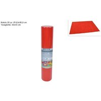 Trade Shop - set 20 stück platzsets tnt roll tischdecken 30 x 40 cm rot - von TRADE SHOP TRAESIO