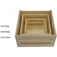 Trade Shop Traesio - Trade Shop - set 3 pezzi cassetteel equipments natural tris decoupage intents 53470A - von TRADE SHOP TRAESIO