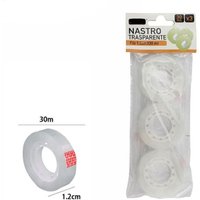 Trade Shop Traesio - Trade Shop - set mit 3 kleinen transparenten klebebandrolle 1,2 cm x 30 meter 69808 - von TRADE SHOP TRAESIO