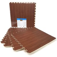 Trade Shop Traesio - Trade Shop - set 4 stück eva-teppichfliesen parkett-effekt-puzzle 60X60CM mat 194694 - von TRADE SHOP TRAESIO