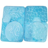 Trade Shop - set 4 stück hellblaue badematte toilettensitzbezug memory foarm delphine/steine - Trade Shop - set 4 stück hellblaue badematte toilettensitzbezug memory foarm delphine/steine - von TRADE SHOP TRAESIO