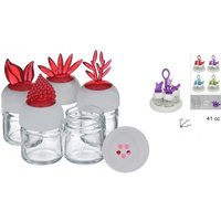 Trade Shop Traesio - Trade Shop - set 5 glasbehälter natur 41cc design SALZ-PFEFFER-Gewürze glas - Trade Shop Traesio - Trade Shop - set 5 glasbehälter natur 41cc design SALZ-PFEFFER-Gewürze glas - von TRADE SHOP TRAESIO
