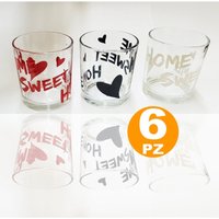 Trade Shop Traesio - Trade Shop - set 6 gläser mit süssem zuhause glas geschirr miakasa gemacht italien - von TRADE SHOP TRAESIO