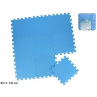Trade Shop Traesio - Trade Shop - set 9 stk. blau fliesen 30X30X1 cm weiches eva-puzzle poolschutz 980180 - von TRADE SHOP TRAESIO