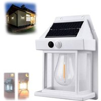 Trade Shop Traesio - Trade Shop - lampada solar sensor movement light tungsteno led applique IP65 weiss - von TRADE SHOP TRAESIO