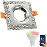 Trade Shop Traesio - Trade Shop - smarter einbau-strahler quadratisch glitter led 5W GU10 rgb wifi alexa google home - Silber Trade Shop Traesio - Trade Shop - smarter einbau-strahler quadratisch glitter led 5W GU10 rgb wifi alexa google home - Silber von TRADE SHOP TRAESIO