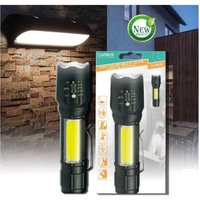 Trade Shop Traesio - Trade Shop - taktische taschenlampe usb wiederaufladbar led teleskop zoom ausflüge angeln TX-9633 - von TRADE SHOP TRAESIO