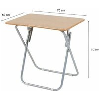 Trade Shop - tisch klapptisch aus holz mit metallkonstruktion rechteckig 50X70CM - von TRADE SHOP TRAESIO