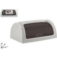 Trade Shop - Brotkasten, Brottopf, groß, Rollladen, Rollenbehälter, Rattan-Effekt, Weiß - Trade Shop - Brotkasten, Brottopf, groß, Rollladen, Rollenbehälter, Rattan-Effekt, Weiß - von TRADE SHOP TRAESIO