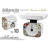 Trade Shop Traesio - Trade Shop - tragbare analoge küchenwaage MAX.10KG 25X17X22CM mosaikdekor 828492 - von TRADE SHOP TRAESIO