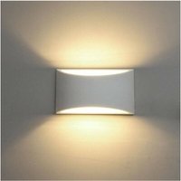Trade Shop Traesio - Trade Shop - überstreichbare gips wandleuchte doppellicht G9 moderne lampe GS-E14 - von TRADE SHOP TRAESIO