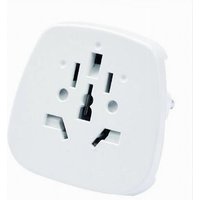Trade Shop Traesio - Trade Shop - universal-reiseadapter mit stecker 10A 2P+T weisse steckdose 83096 - von TRADE SHOP TRAESIO