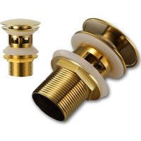 Trade Shop Traesio - Trade Shop - universal-waschbecken-ablauf bide click clack popup-stecker gold goldene farbe - von TRADE SHOP TRAESIO