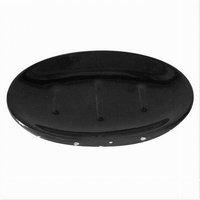 Trade Shop - Teller Untertasse Seifenhalter Seife Badezimmer schwarz gebeizt Silber Möbel 59928 - von TRADE SHOP TRAESIO