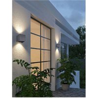 Trade Shop - doppelemission led cob wandleuchte 12 w aussenleuchte 4000K 3000K 6500K ES46 schwarz - von TRADE SHOP TRAESIO