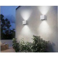 Trade Shop Traesio - Trade Shop - doppelemission led cob wandleuchte 12W aussenleuchte 4000K 3000K 6500K grau ES46 - Trade Shop Traesio - Trade Shop - doppelemission led cob wandleuchte 12W aussenleuchte 4000K 3000K 6500K grau ES46 - von TRADE SHOP TRAESIO