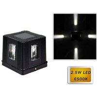 Trade Shop - led Wandleuchte 2,5W Outdoor Cube Wandleuchte Modern Gartenleuchte Schwarz ES32 - Trade Shop - led Wandleuchte 2,5W Outdoor Cube Wandleuchte Modern Gartenleuchte Schwarz ES32 - von TRADE SHOP TRAESIO