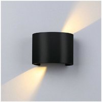 Trade Shop Traesio - Trade Shop - schwarze wandleuchte 28LED 12W IP55 kaltlicht 6500K warm 3000K up & down ES44 - von TRADE SHOP TRAESIO