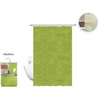Trade Shop Traesio - Trade Shop - wasserdichter anti-schimmel-duschvorhang 180 x 200 cm mit ringen badezimmer grün 2D 52130 - von TRADE SHOP TRAESIO