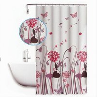Trade Shop - wasserdichter ANTI-Schimmel-DUSCHVORHANG 240X200 cm baderinge blumen schmetterlinge 59516 - Trade Shop - wasserdichter ANTI-Schimmel-DUSCHVORHANG 240X200 cm baderinge blumen schmetterlinge 59516 - von TRADE SHOP TRAESIO