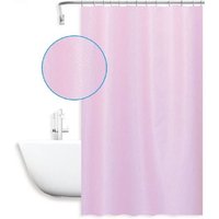 Trade Shop Traesio - Trade Shop - wasserdichter anti-schimmel-duschvorhang 180X200CM mit rosa ringen rautentextur 59823 - von TRADE SHOP TRAESIO