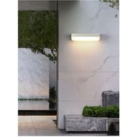 Trade Shop - weisse wandlampe für den aussenbereich 12W kaltlicht 6500K natürlich 4000K warm 3000K ES63 - von TRADE SHOP TRAESIO