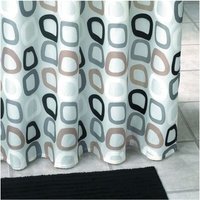 Trade Shop Traesio - Trade Shop - verkaufstahl in poliestier 180 x 200CM tendina bagno mit ganci - von TRADE SHOP TRAESIO