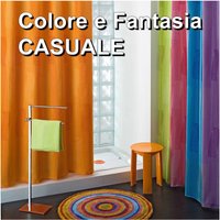 Trade Shop Traesio - Trade Shop - Duschvorhang aus Polyester, weiß, 180 x 200 cm, Badevorhang mit Haken - von TRADE SHOP TRAESIO