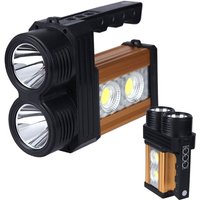 Trade Shop Traesio - Trade Shop - taschenlampe led wiederaufladbar notfall 10W 200 meter usb weiss gelb licht - Trade Shop Traesio - Trade Shop - taschenlampe led wiederaufladbar notfall 10W 200 meter usb weiss gelb licht - von TRADE SHOP TRAESIO