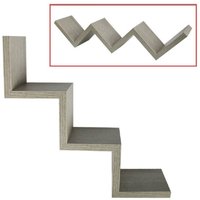 Trade Shop Traesio - Trade Shop - zick zack wandregal modernes design holz mdf eiche grau 59X12CM - Trade Shop Traesio - Trade Shop - zick zack wandregal modernes design holz mdf eiche grau 59X12CM - von TRADE SHOP TRAESIO