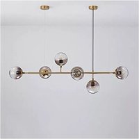Trade Shop - zusammenfassung 6 attacco E27 in lampada vetro in metallo oro 71645 - von TRADE SHOP TRAESIO