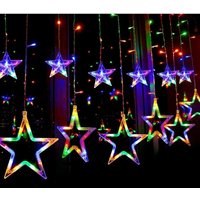 Trade-shop - 12 led Sterne 2,5 Meter led Sternenvorhang Lichterkette 8 Programme/Funktion einstellbar zum Schmücken Deko Party Licht Beleuchtung Trade-shop - 12 led Sterne 2,5 Meter led Sternenvorhang Lichterkette 8 Programme/Funktion einstellbar zum Schmücken Deko Party Licht Beleuchtung von TRADE-SHOP