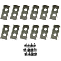 12x Trade-shop Messer Edelstahl-Klingen 0,9mm Dicke mit Schrauben kompatibel mit Worx Landroid L1500i WG798E m 500B WG755E M1000i WG796E.1 von TRADE-SHOP