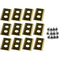 12x Trade-shop Messer Klingen Titan-Beschichtung 0,9mm Dicke mit Schrauben kompatibel mit Worx Landroid L1500i WG798E m 500B WG755E M1000i WG796E.1 von TRADE-SHOP