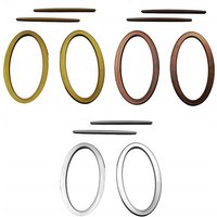 Trade Shop - 2 modern design ringe 16.5x9.5CM vorhang ringe - von TRADE SHOP