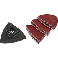 26 tlg. Set Dreieck Schleifplatte + Schleifscheiben (25x) 80x80x80mm für Delta-Schleifer Schleifpapier inkl. 60 80 120 180 240er Körnung - Trade-shop von TRADE-SHOP