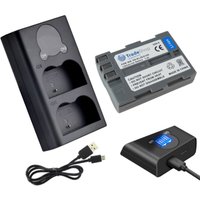 Trade-shop - 2in1 Set: Akku + usb Typ-C Doppel Akku Dual lcd Schnell-Ladegerät für 2 Akkus kompatibel mit Nikon EN-EL3 EN-EL3e EN-EL3a EN-EL3e-2 D30 Trade-shop - 2in1 Set: Akku + usb Typ-C Doppel Akku Dual lcd Schnell-Ladegerät für 2 Akkus kompatibel mit Nikon EN-EL3 EN-EL3e EN-EL3a EN-EL3e-2 D30 von TRADE-SHOP